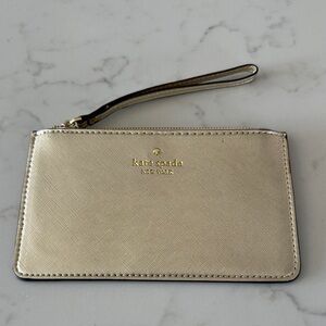 Kate Spade Gold Metallic Wristlet